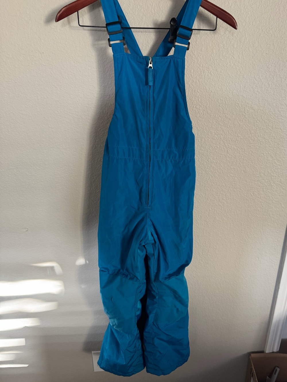 Lands' End Teal Blue Kids Snow Overalls 8